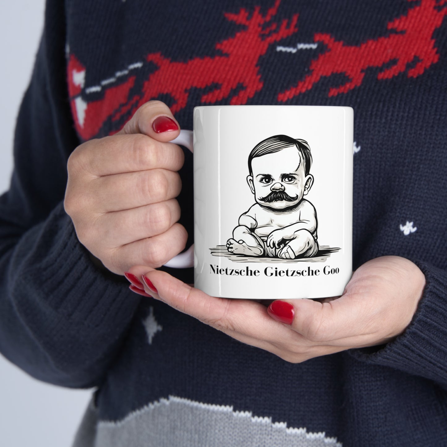 Nietzsche Nietzsche Goo (Baby N) Ceramic Mug 11oz