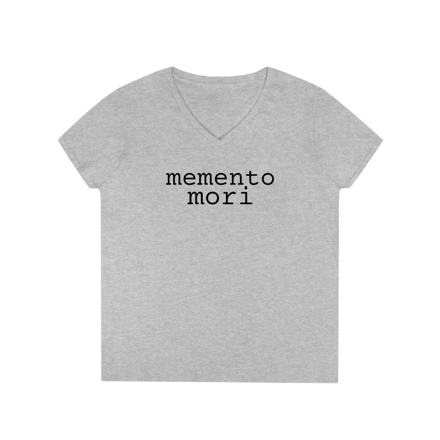 Memento Mori (Ladies' V-Neck T-Shirt) Stoic philosophy "Remember Death"
