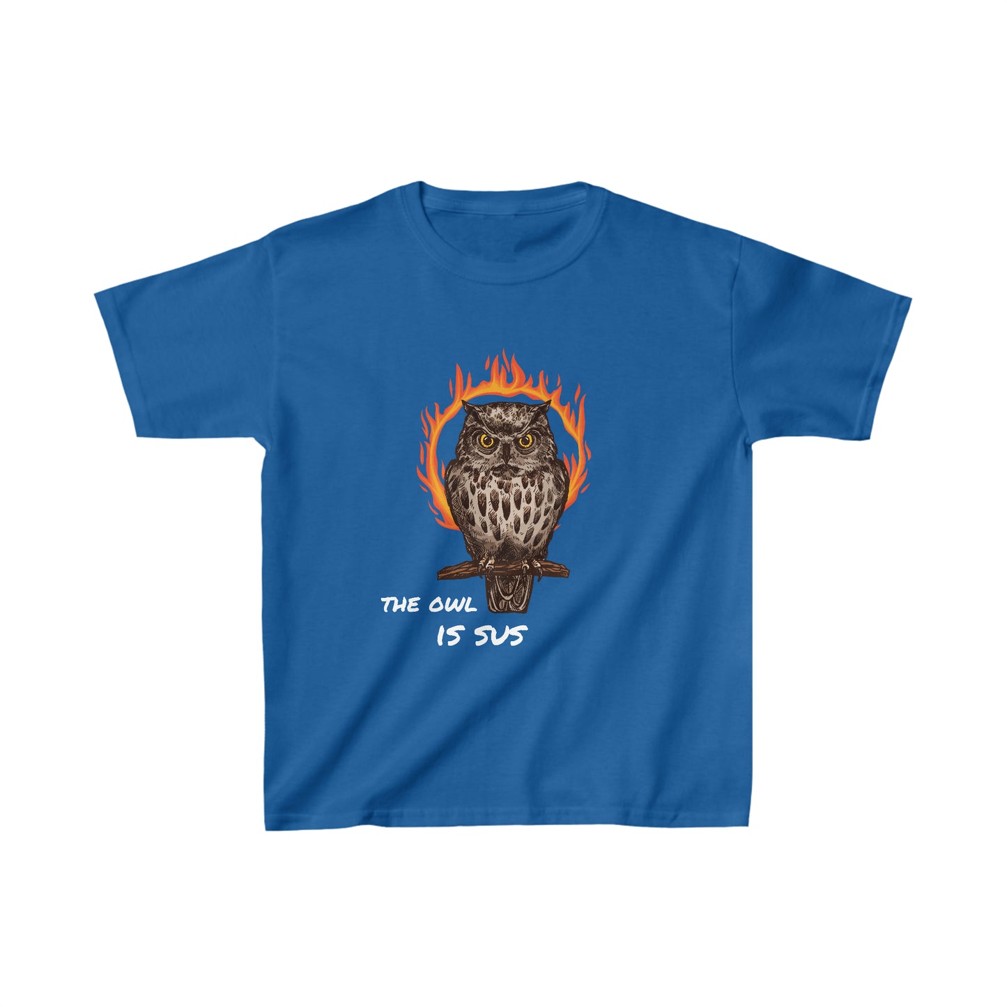 The Owl Is Sus (Kids Heavy Cotton Tee)