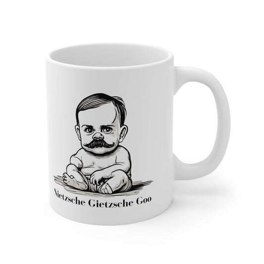 Nietzsche Nietzsche Goo (Baby N) Ceramic Mug 11oz