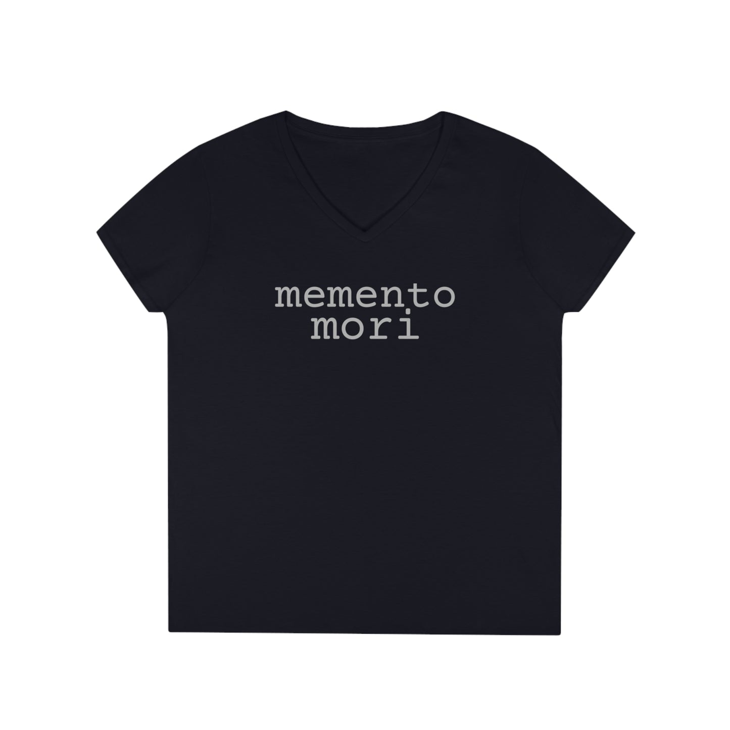 Memento Mori (Ladies' V-Neck T-Shirt) Stoic philosophy "Remember Death"