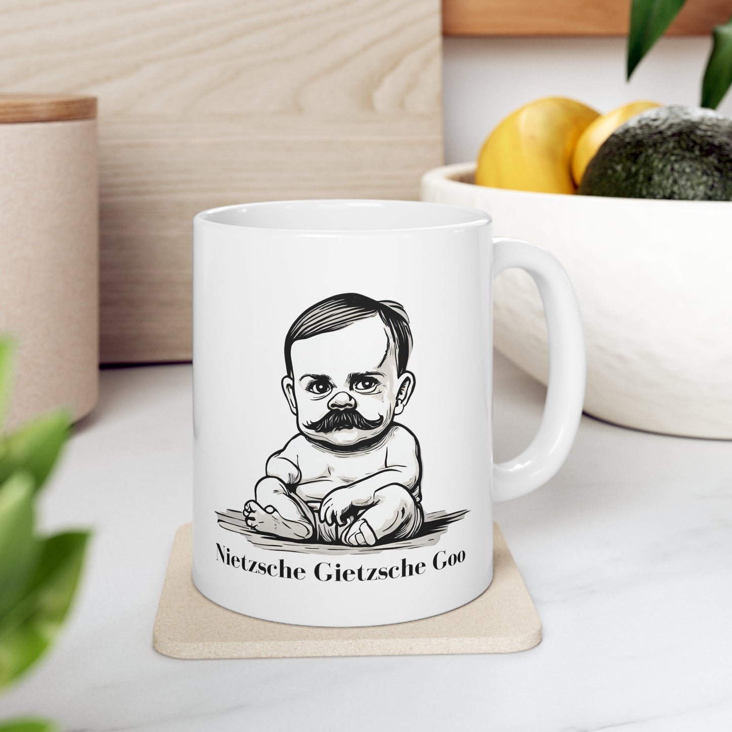 Nietzsche Nietzsche Goo (Baby N) Ceramic Mug 11oz