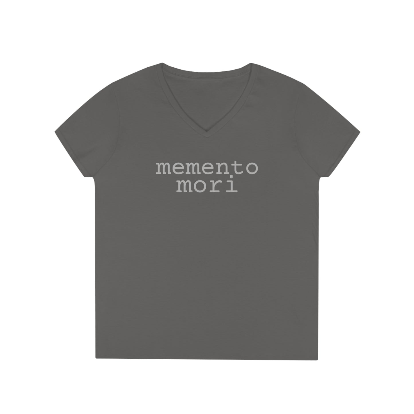 Memento Mori (Ladies' V-Neck T-Shirt) Stoic philosophy "Remember Death"