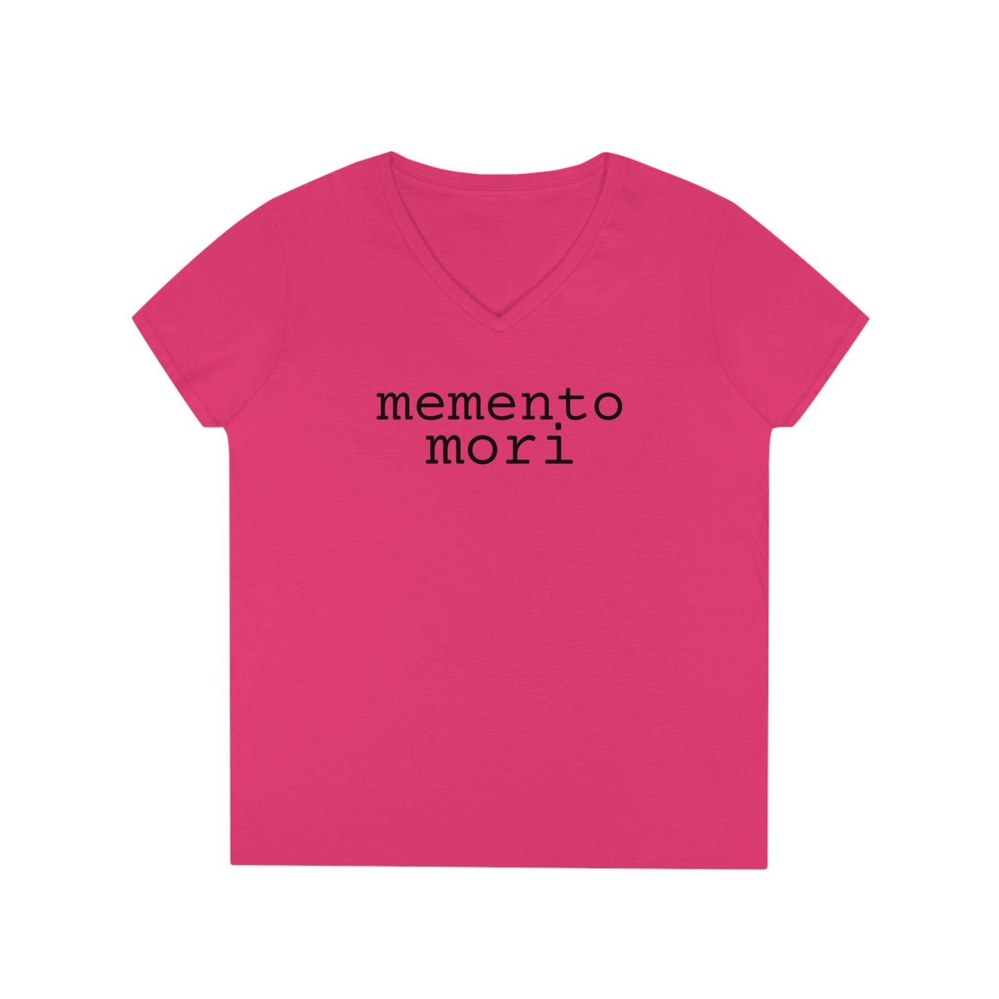 Memento Mori (Ladies' V-Neck T-Shirt) Stoic philosophy "Remember Death"